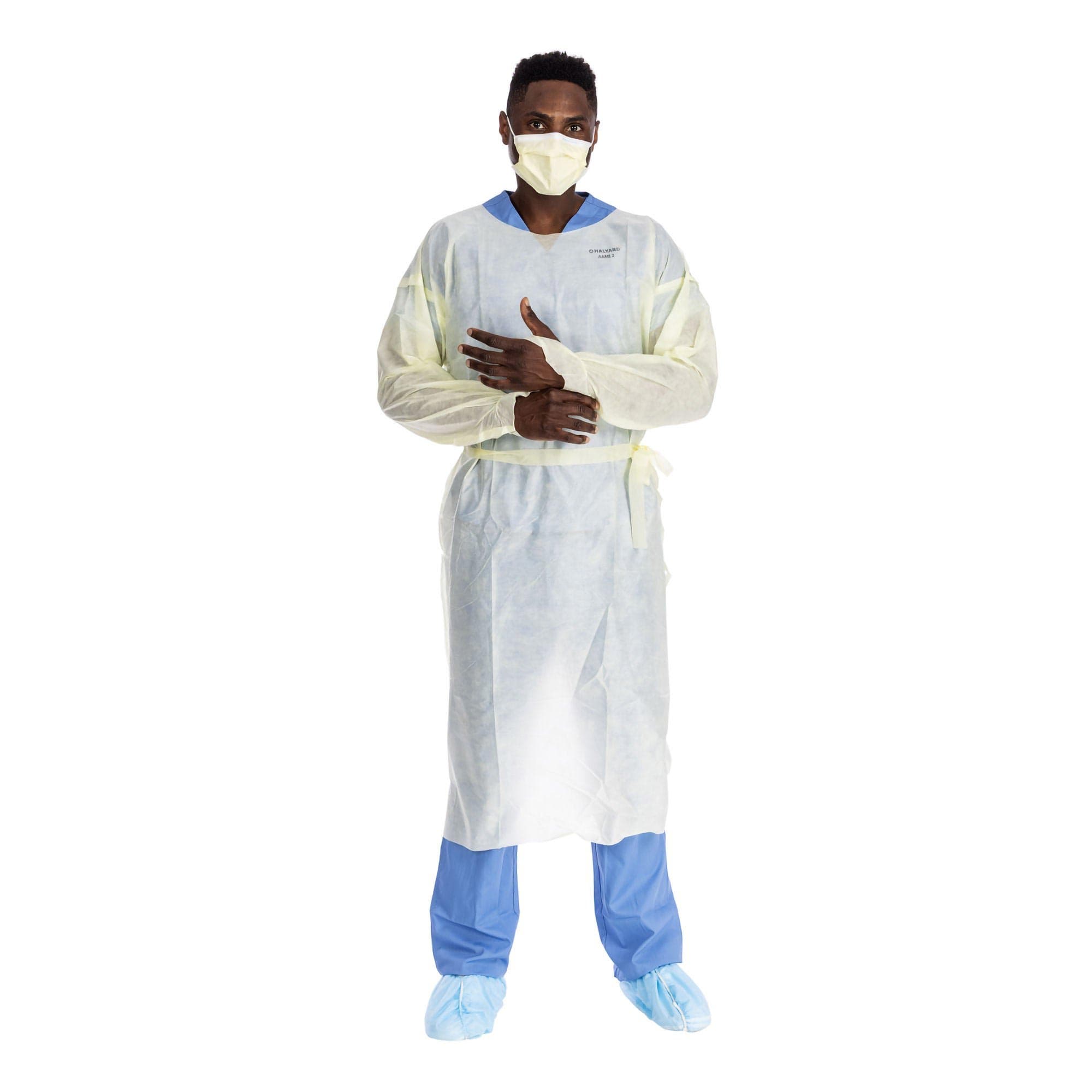 Halyard Basics Yellow Protective Procedure Gown, Large - Image 2