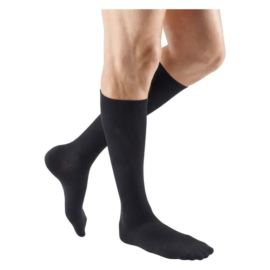 Mediven For Men Select Extra Wide Tall Closed Toe Compression Sock, 20-30mmHg, Size III, Black - Pair - Image 1