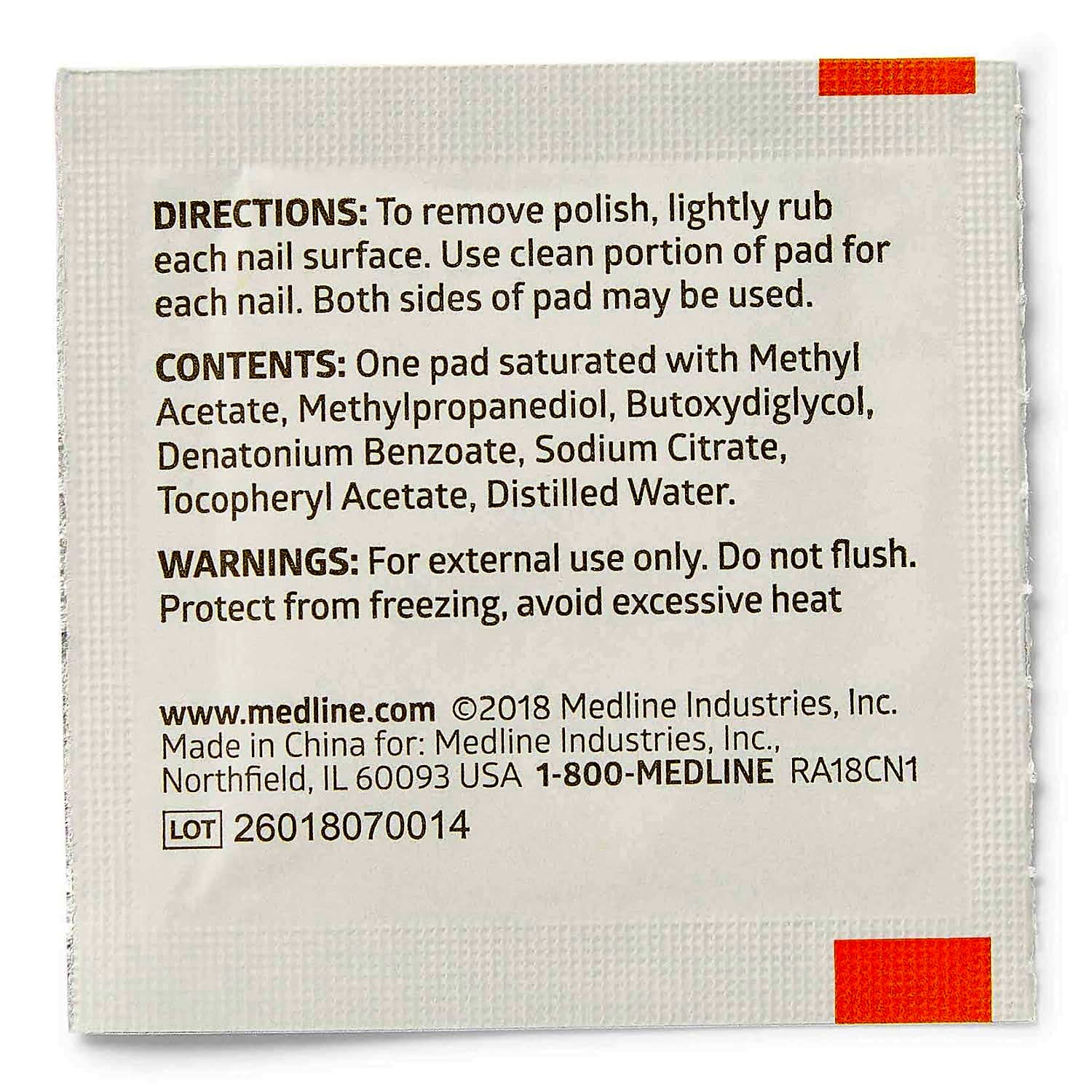 Medline 2-Ply Acetone-Free Nail Polish Remover Pads - Image 5