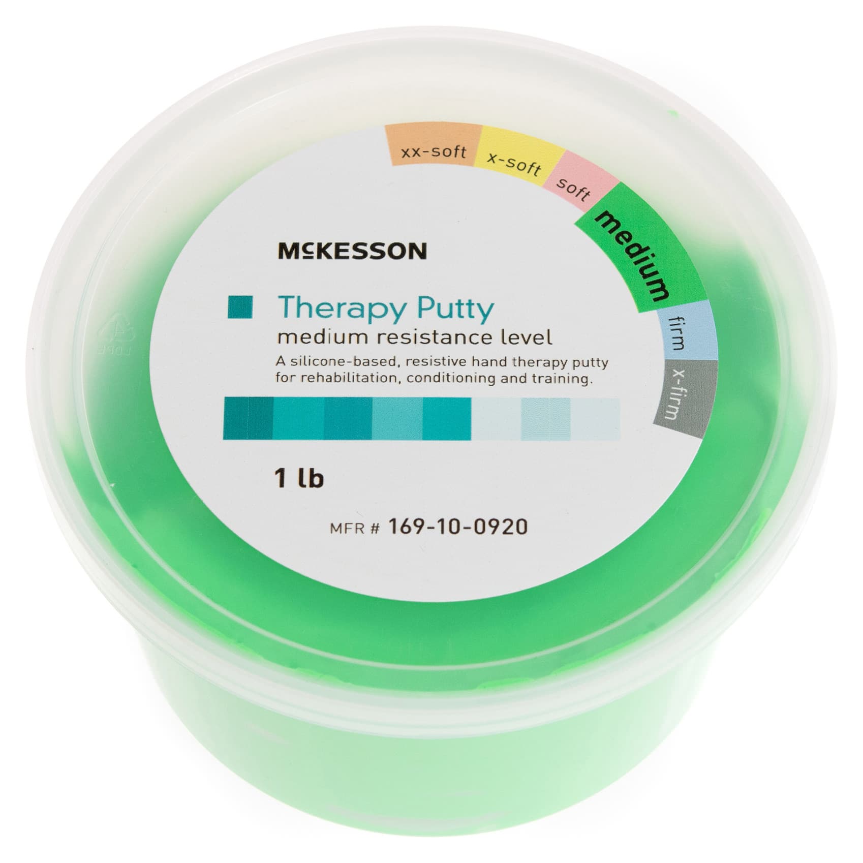McKesson Green Therapy Putty, Medium, 1 lbs. - Image 1