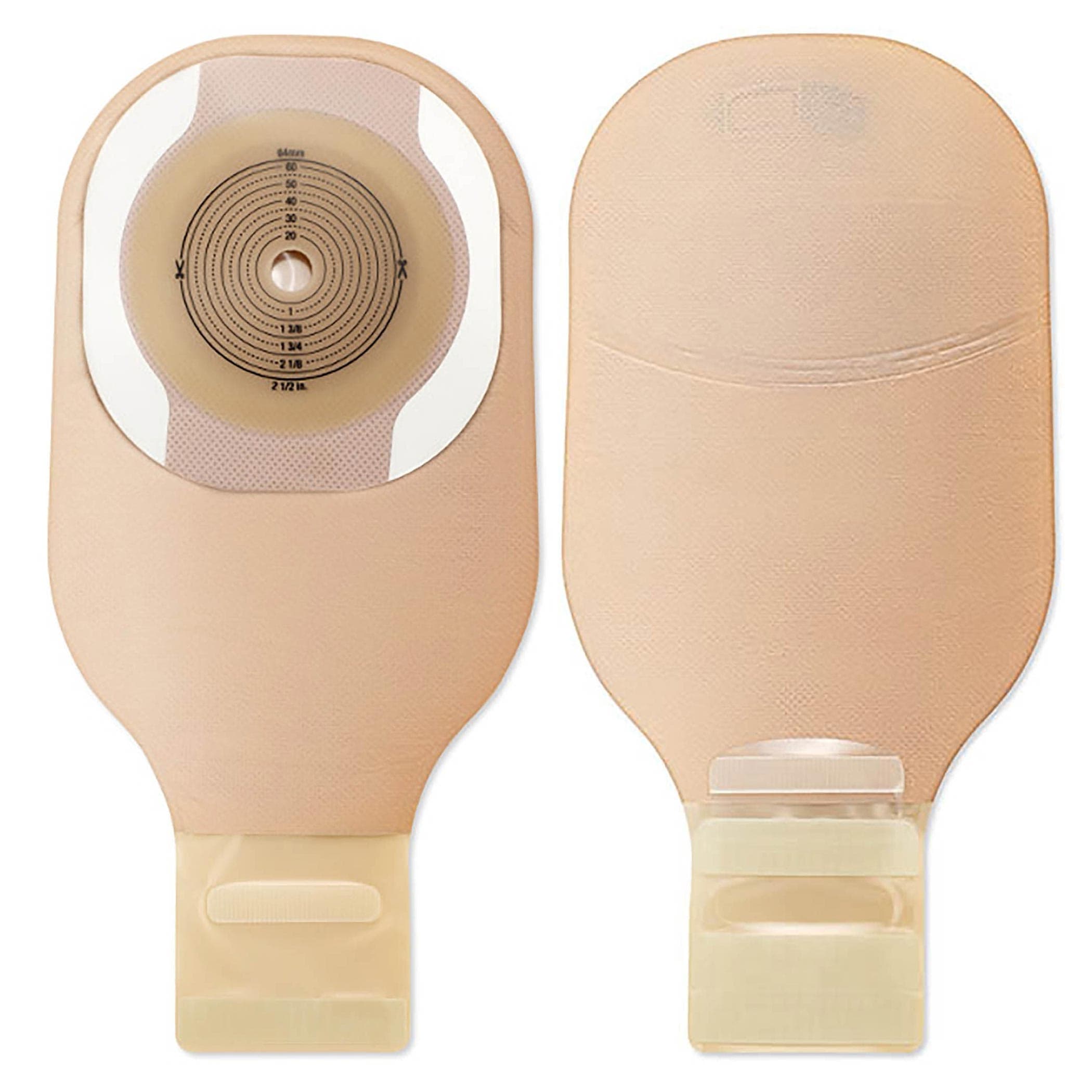 Premier 1-Piece Drainable Ostomy Pouch with Flat CeraPlus Barrier, 2-1/2 Inch - Box of 10 - Image 1