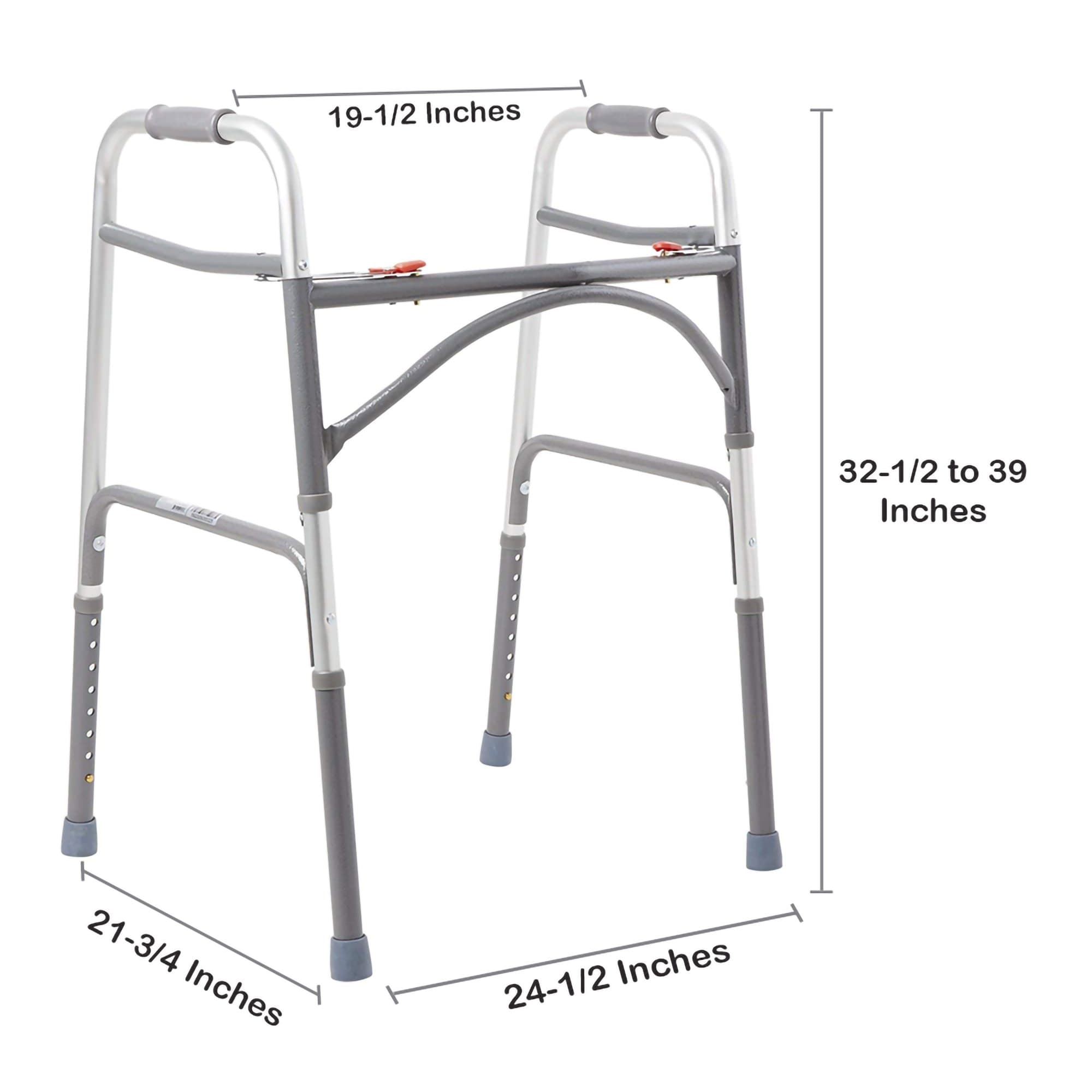 McKesson Bariatric Steel Frame Folding Walker - Image 3