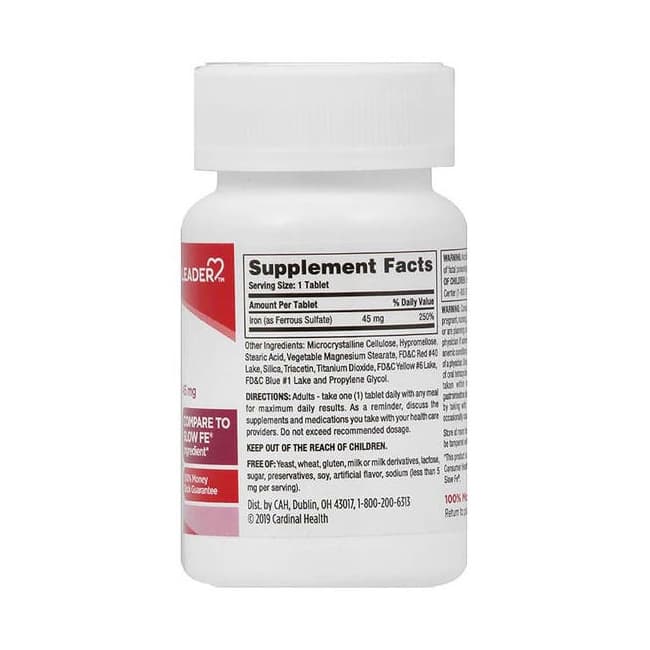 Leader Slow Iron, 45Mg Tablets - Bottle of 60 - Image 2