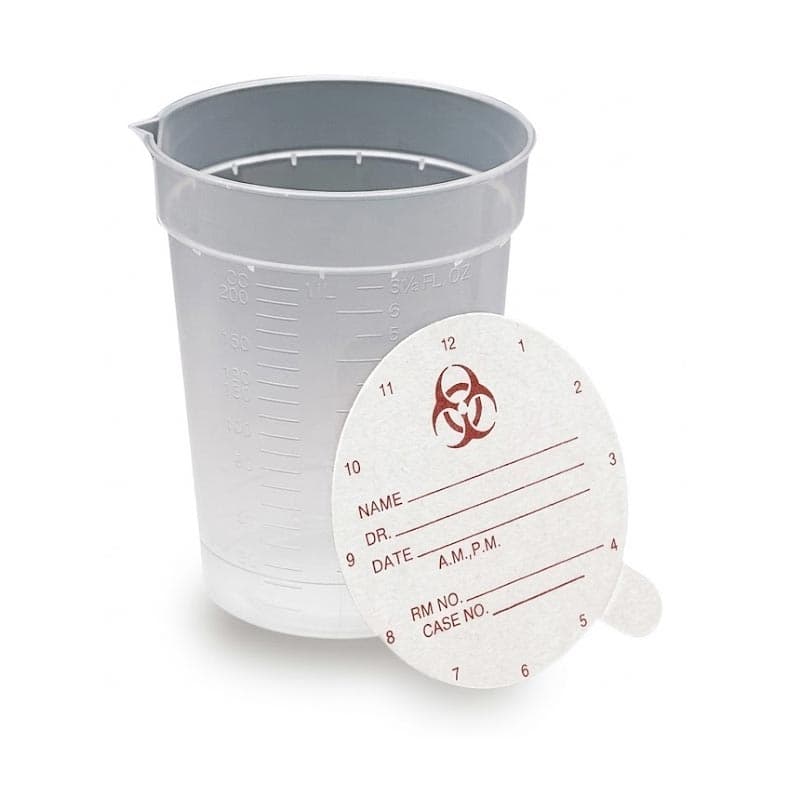 Vollrath Graduated Specimen Container, Transparent, 30 x 36 Inch - Case of 500 - Image 1