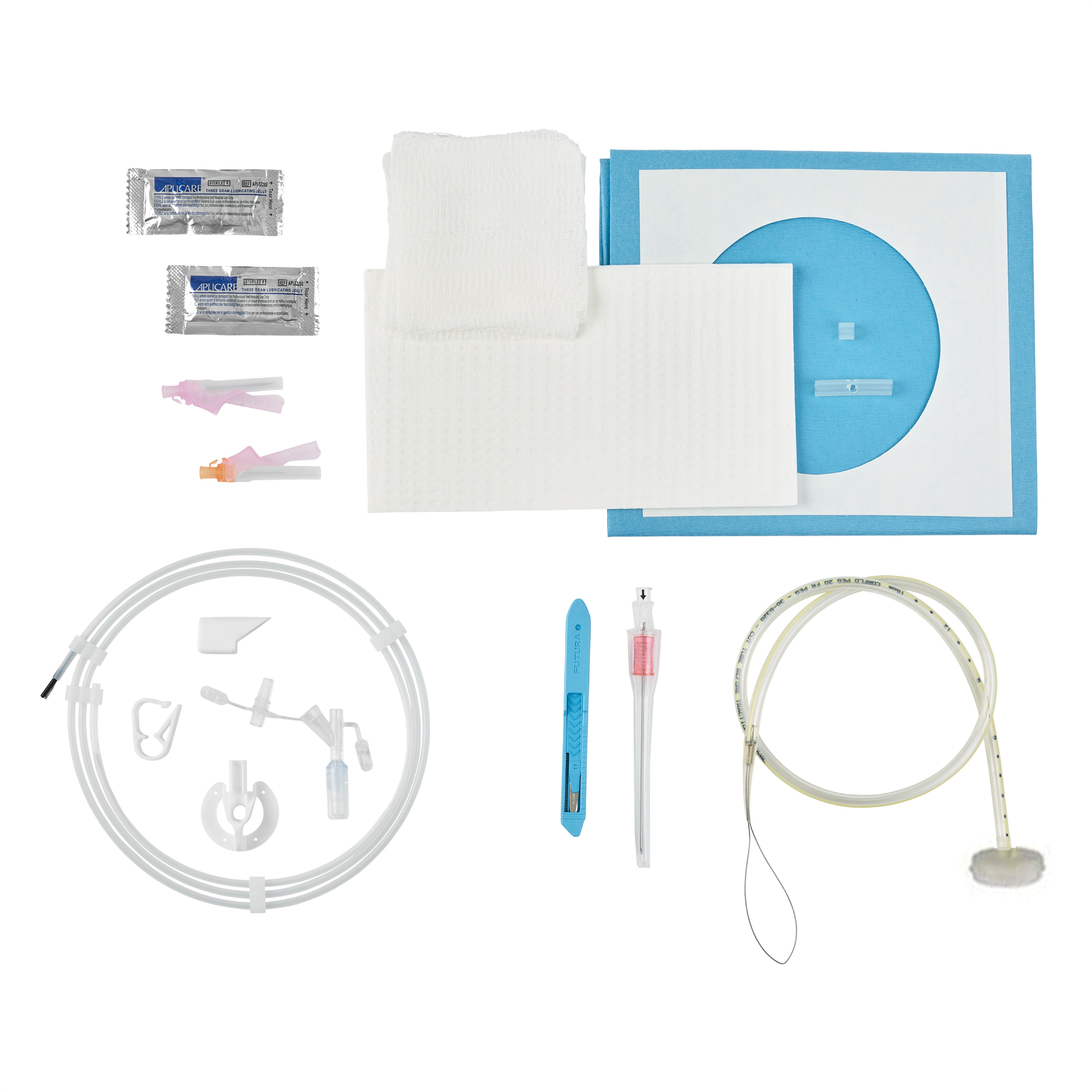 CORFLO PEG Feeding Tube, Ring Pull Non-Safety Basic Components Tray - Image 2