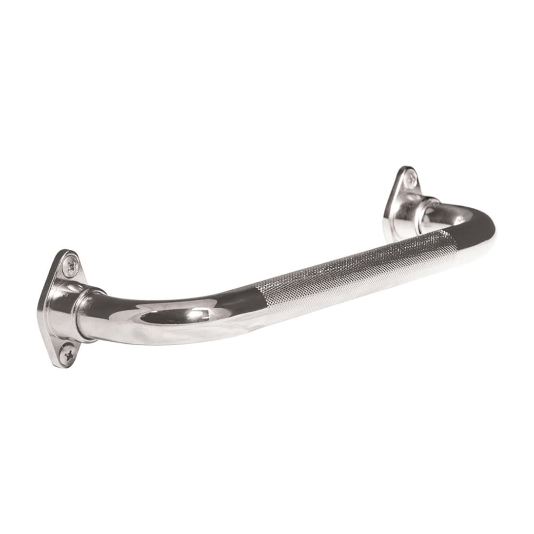 Drive AquaSense Knurled Chrome Grab Bar with Rotating Flange, 12" - Each - Image 1