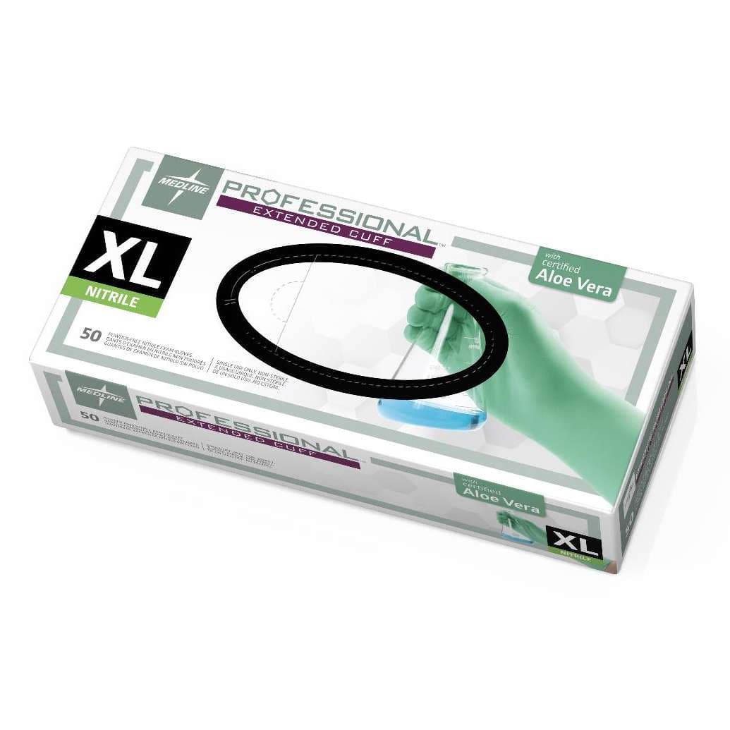 Medline Professional Nitrile Chemo Exam Gloves, Extra Large - Case of 500 - Image 1