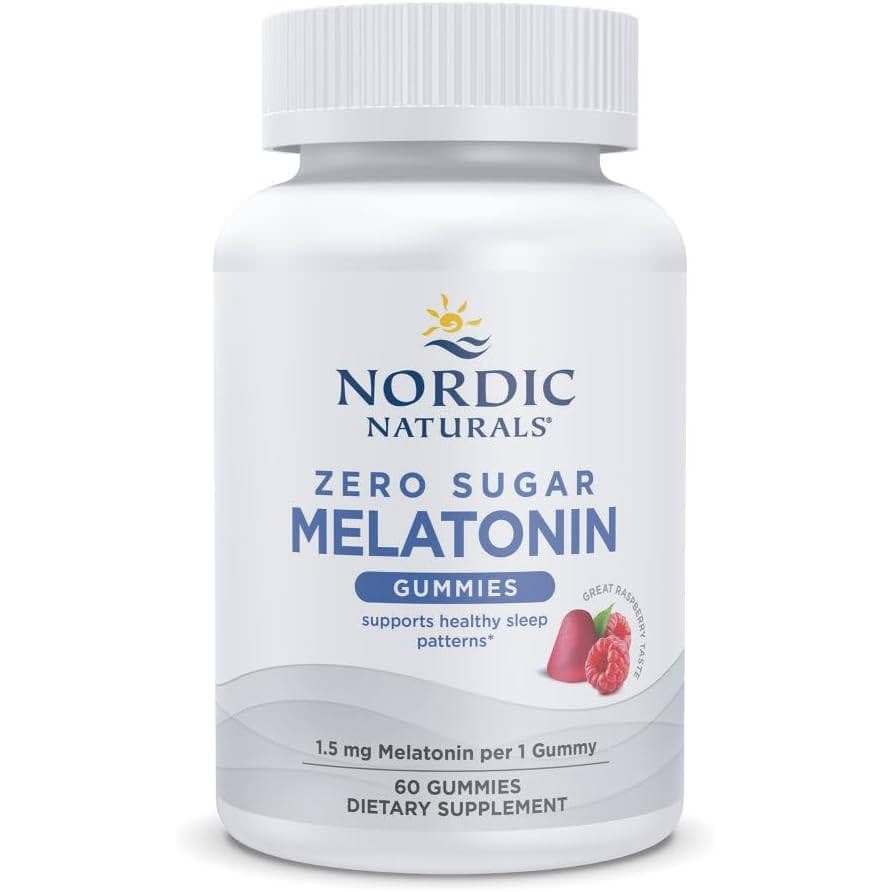 Nordic Naturals Zero Sugar Melatonin Gummies, Raspberry - Bottle of 60 - Image 1