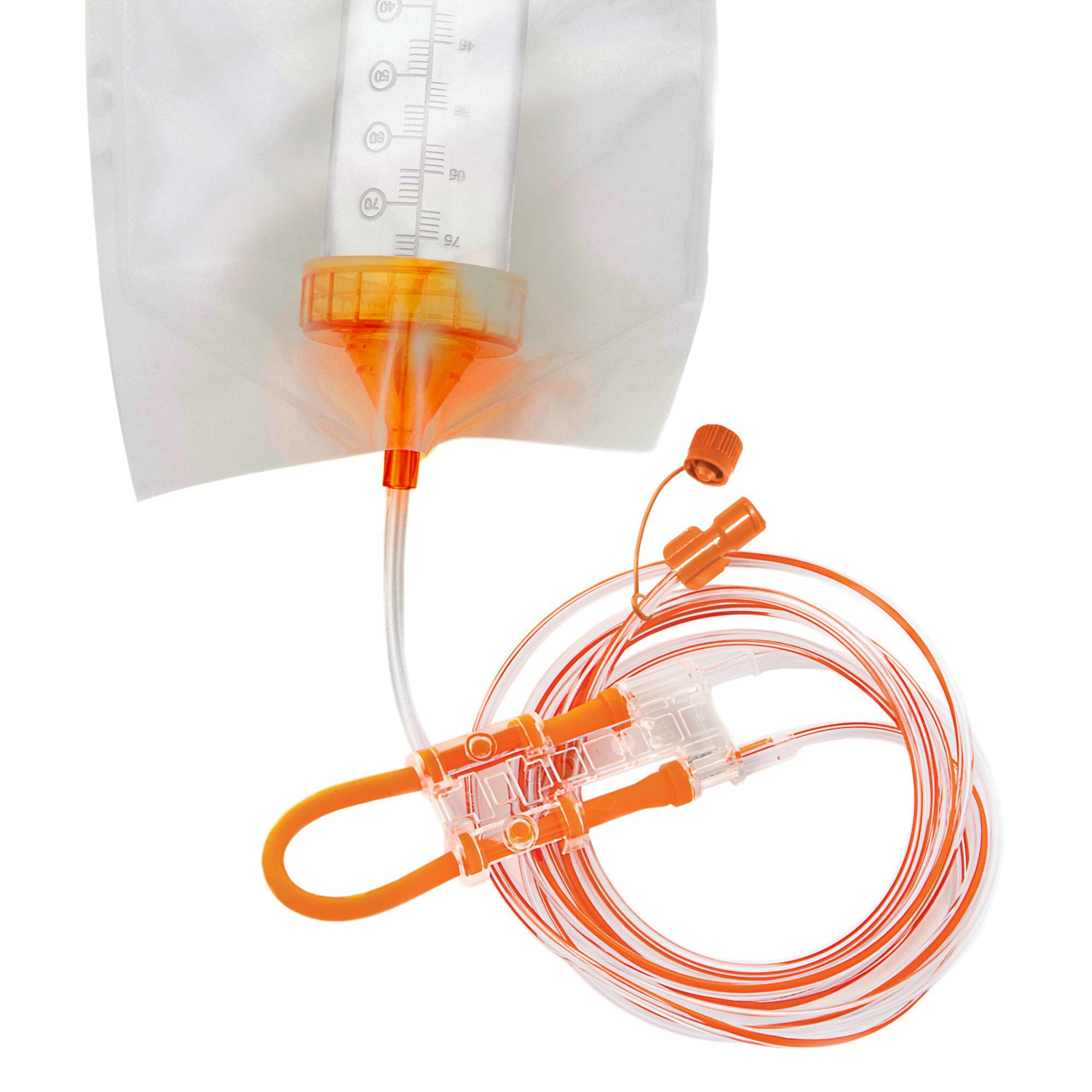 Moog Infinity Orange Screw Cap Set with ENFit Connector - Image 3