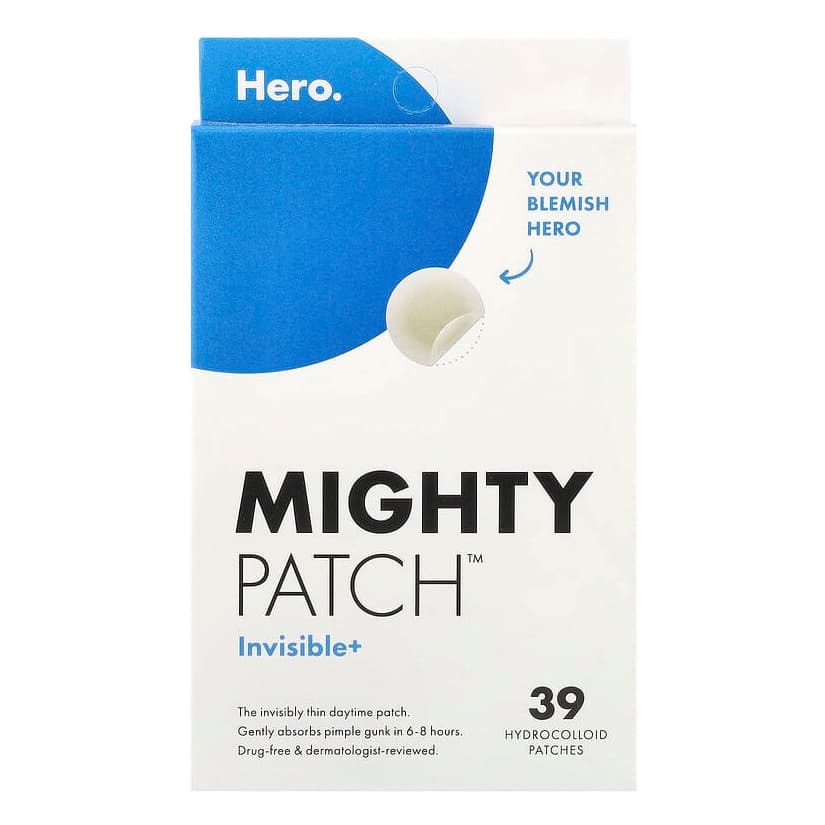 Hero Cosmetics Mighty Patch Acne Patches, Invisible+ - Box of 39 - Image 1