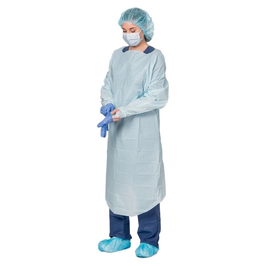Precept Protective Procedure Gown, Blue - Case of 75 - Image 1