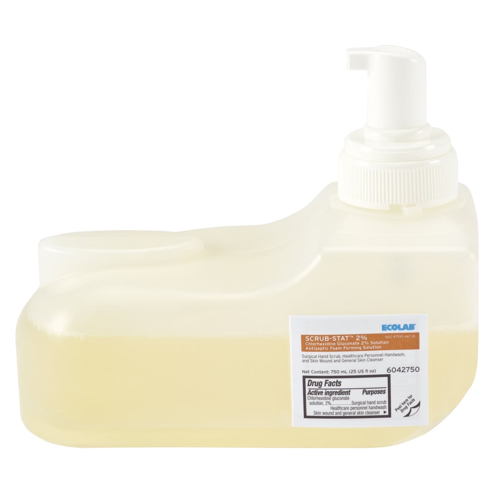 Ecolab Scrub-Stat Chlorhexidine Gluconate 2 % Strength Solution, 750 ml - Each - Image 1