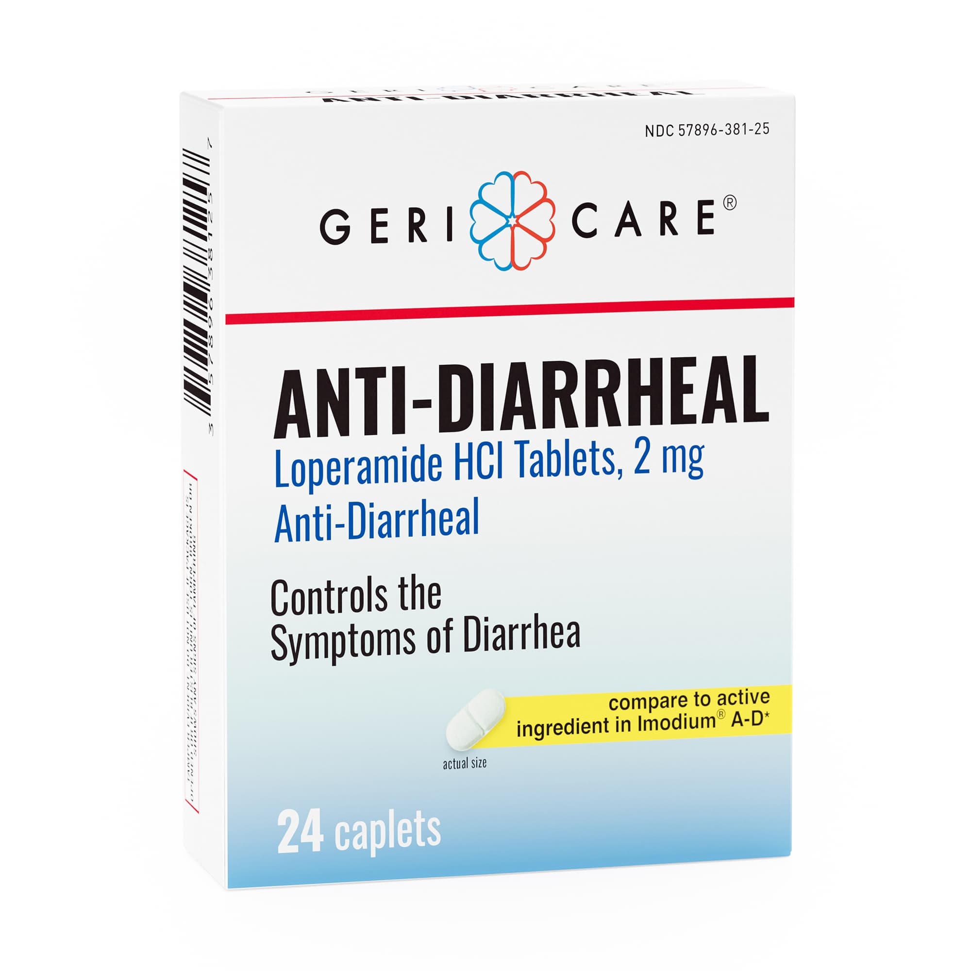 Anti-Diarrheal Geri-Care® 2 mg Strength Caplet 24 per Box (CS/24) - Image 1