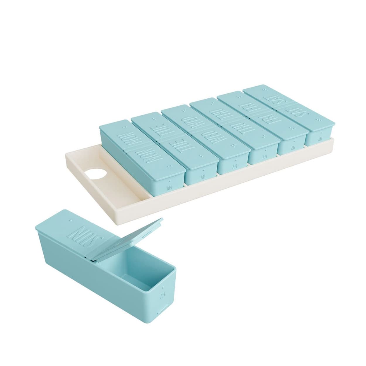 Ezy Dose Weekly AM/PM Pill Organizer, Matte Embossed - Each - Image 1