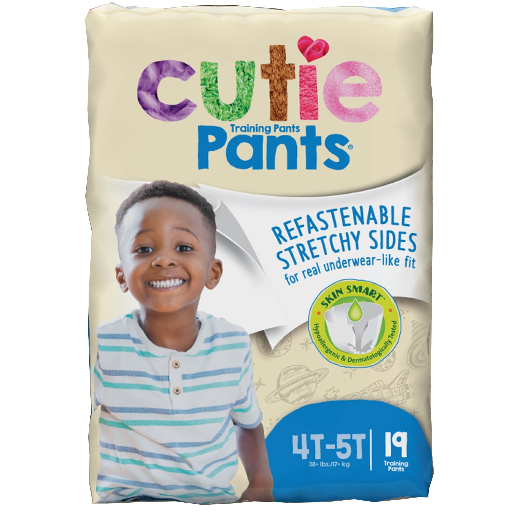 Cuties Training Pants for Boys, 4T to 5T, Over 38 lbs - Case of 76 - Image 1