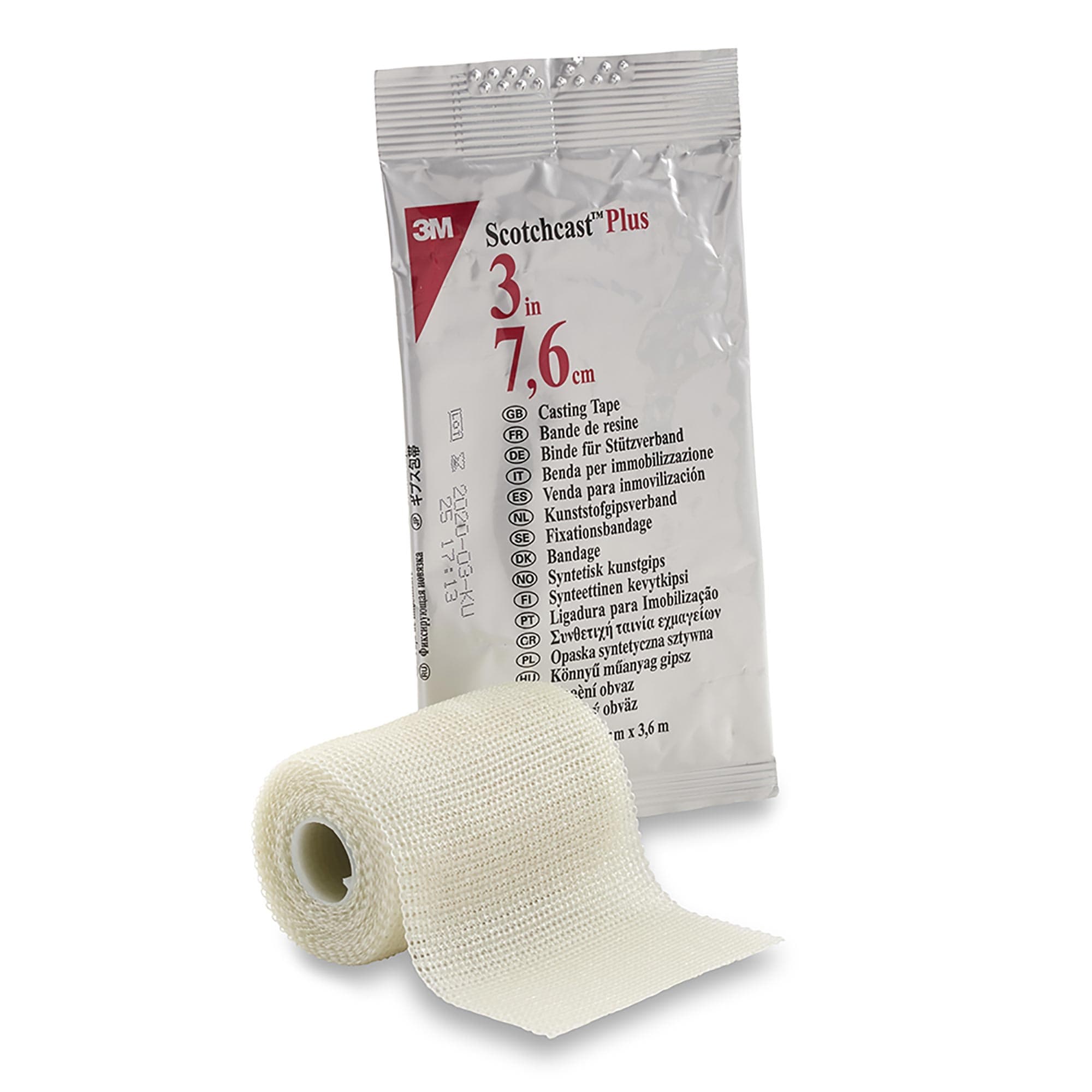 3M Scotchcast Plus Cast Tape, 3 Inch X 4 Yard, White - Each - Image 1