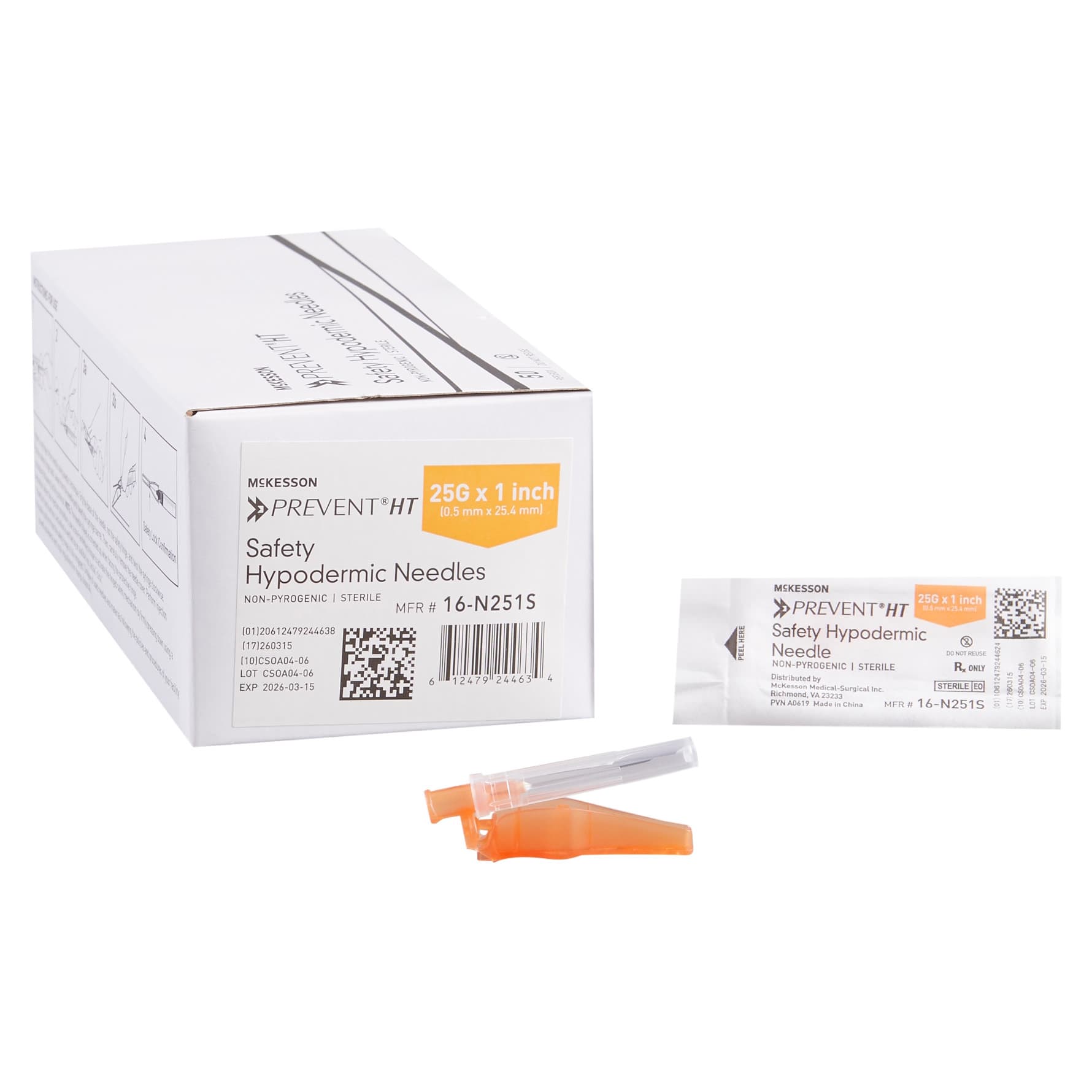 McKesson Prevent HT Hypodermic Needle, 1 Inch Length - Case of 800 - Image 1