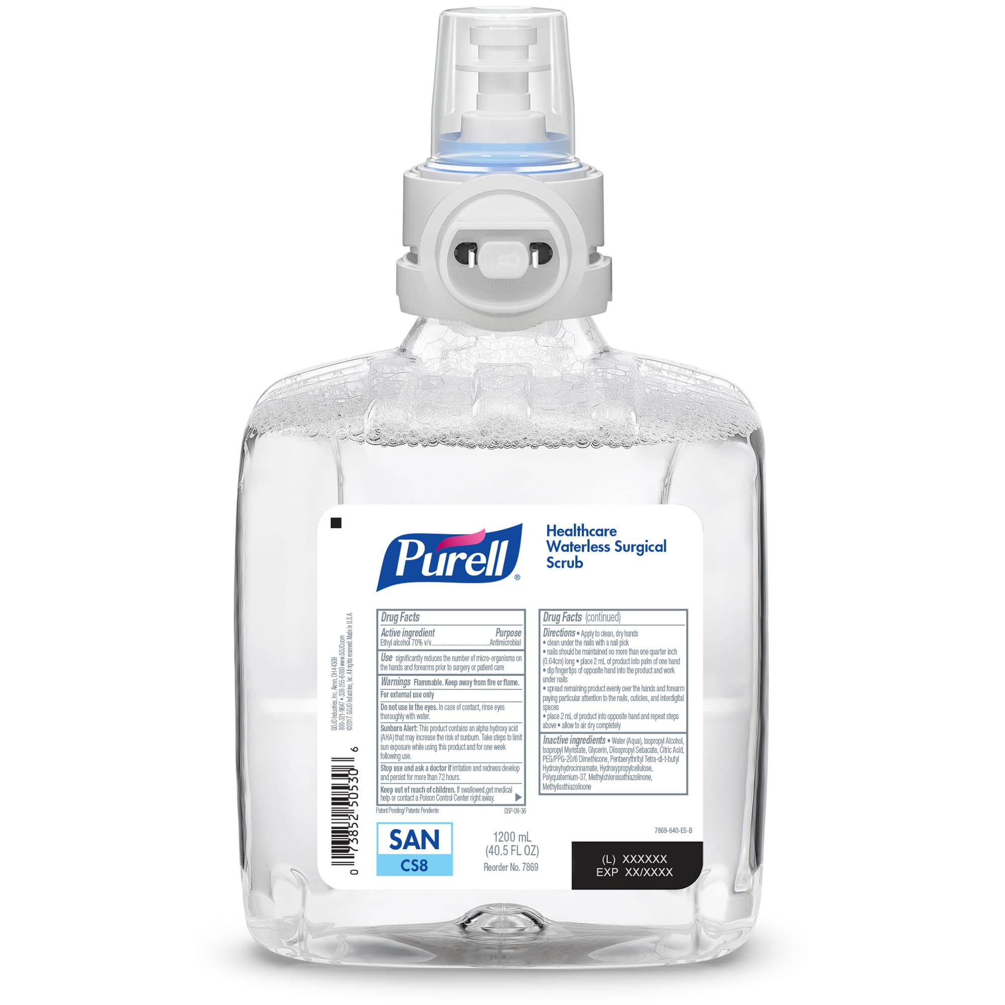Purell Waterless Surgical Scrub Gel Refill for CS8 Dispenser, 1200 ml - Case of 2 - Image 1