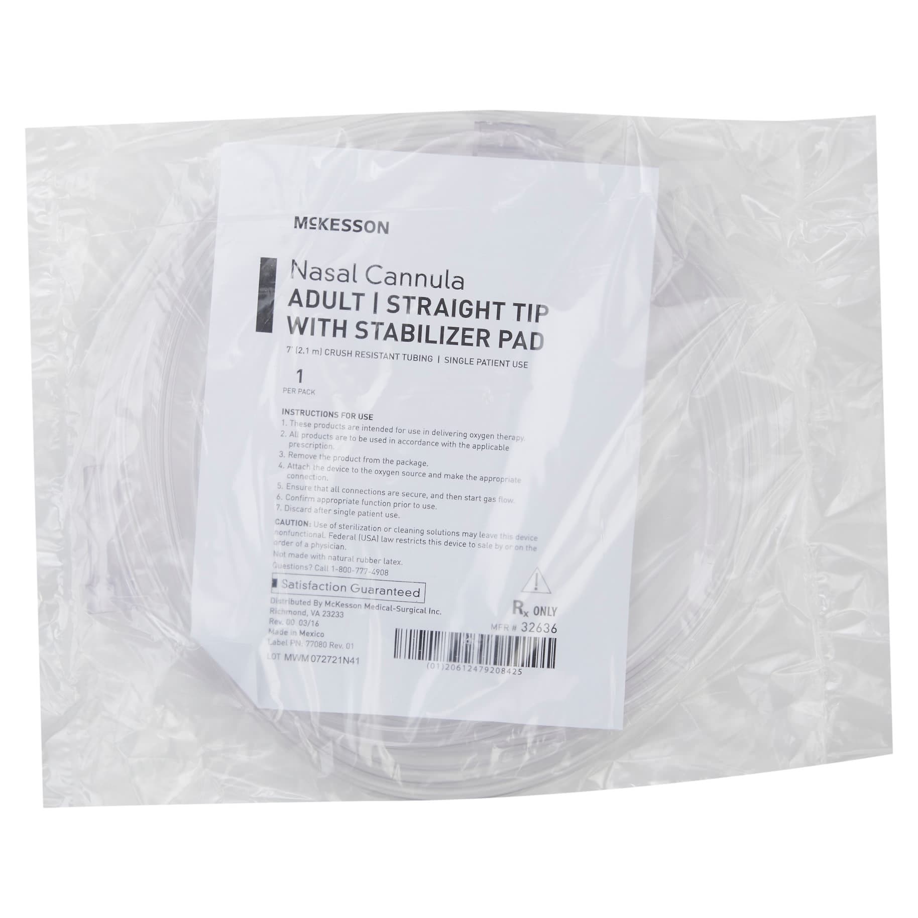 McKesson Nasal Cannula Clear Over Ear Low Flow Rate NonSterile - Image 2