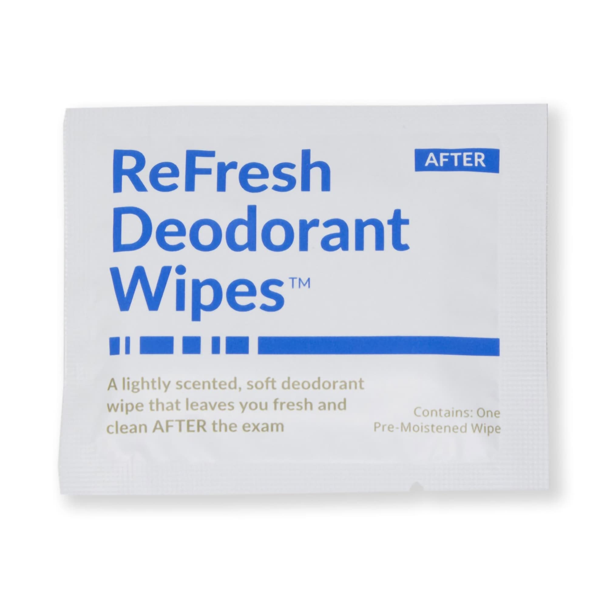 Refresh Deodorant Mammography Patient Wipes - Box of 50 - Image 1