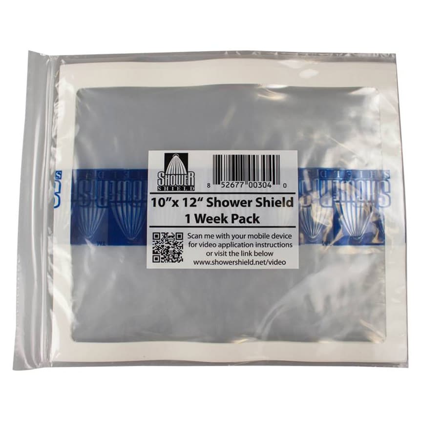 Shower Shield Wound Dressing, Shower Cover, 10 x 12 Inch - Package of 7 - Image 1