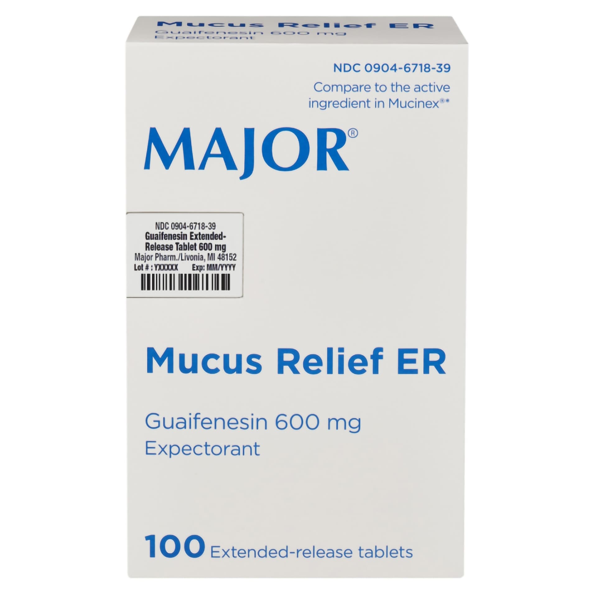 Major Pharmaceuticals Cold And Cough Relief Extended Release Tablet - Box of 100 - Image 1