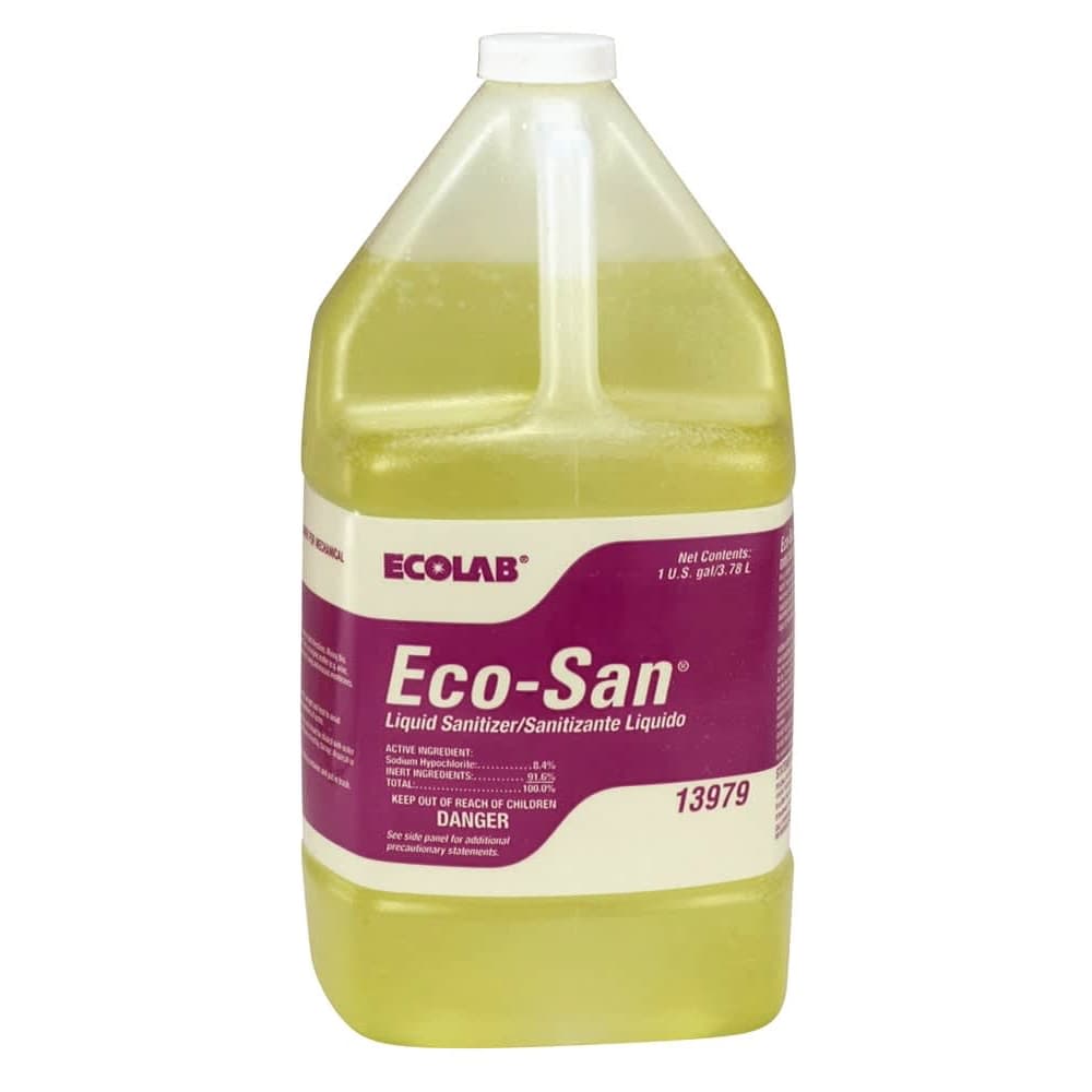 Ecolab Eco-San Liquid Dish Detergent 1 Gallon Jug - Case of 4 - Image 1