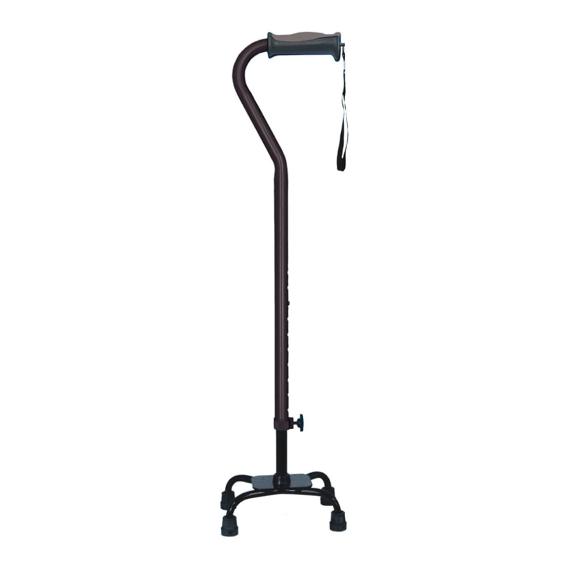Drive Hugo Ergonomic Quad Cane, Small Base, Ebony - Each - Image 1