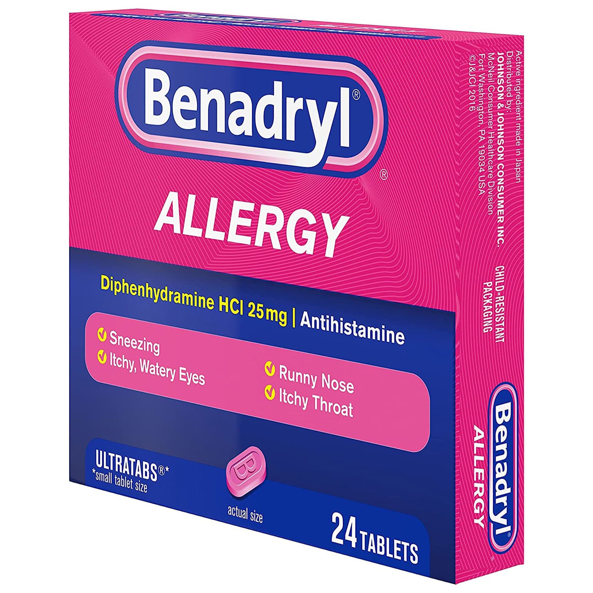 Benadryl Allergy Relief Tablet, 25 mg - Box of 24 - Image 3