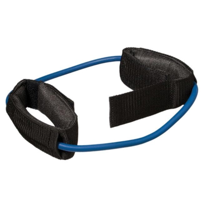 CanDo Exercise Tubing with Cuff Exerciser, 35 Inch, Blue, Heavy - Image 1