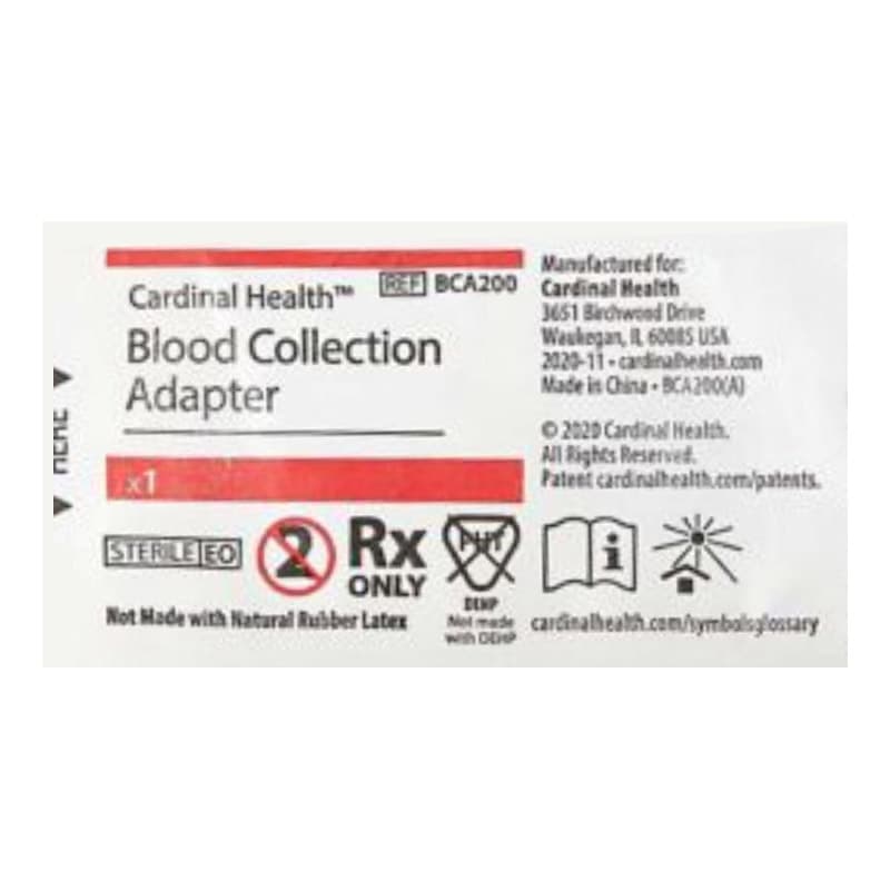 Cardinal Health Blood Collection Adapter - Case of 800 - Image 1