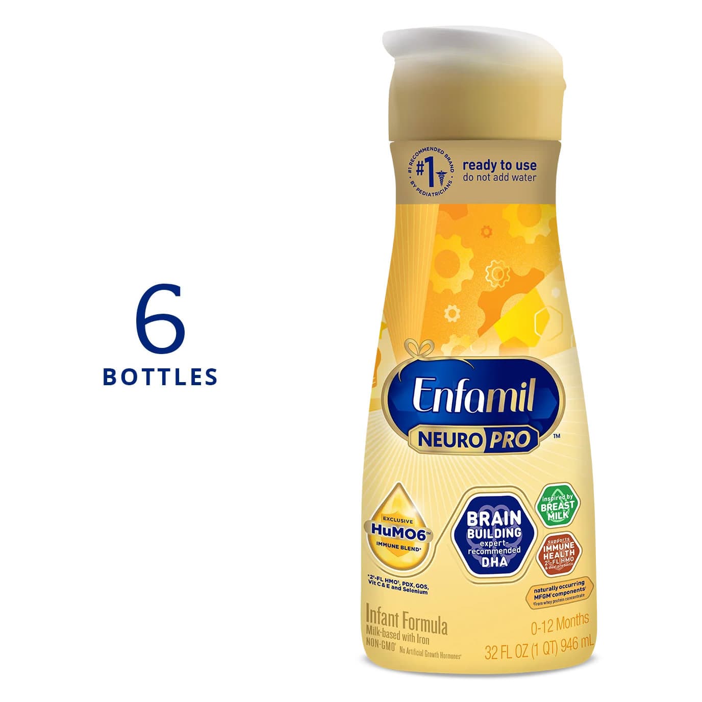Enfamil NeuroPro Infant Formula with Iron, 32 oz - Case of 6 - Image 1