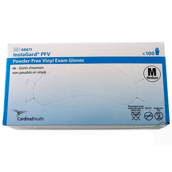Cardinal InstaGard Synthetic Exam Gloves, Large - Box of 100 - Image 1