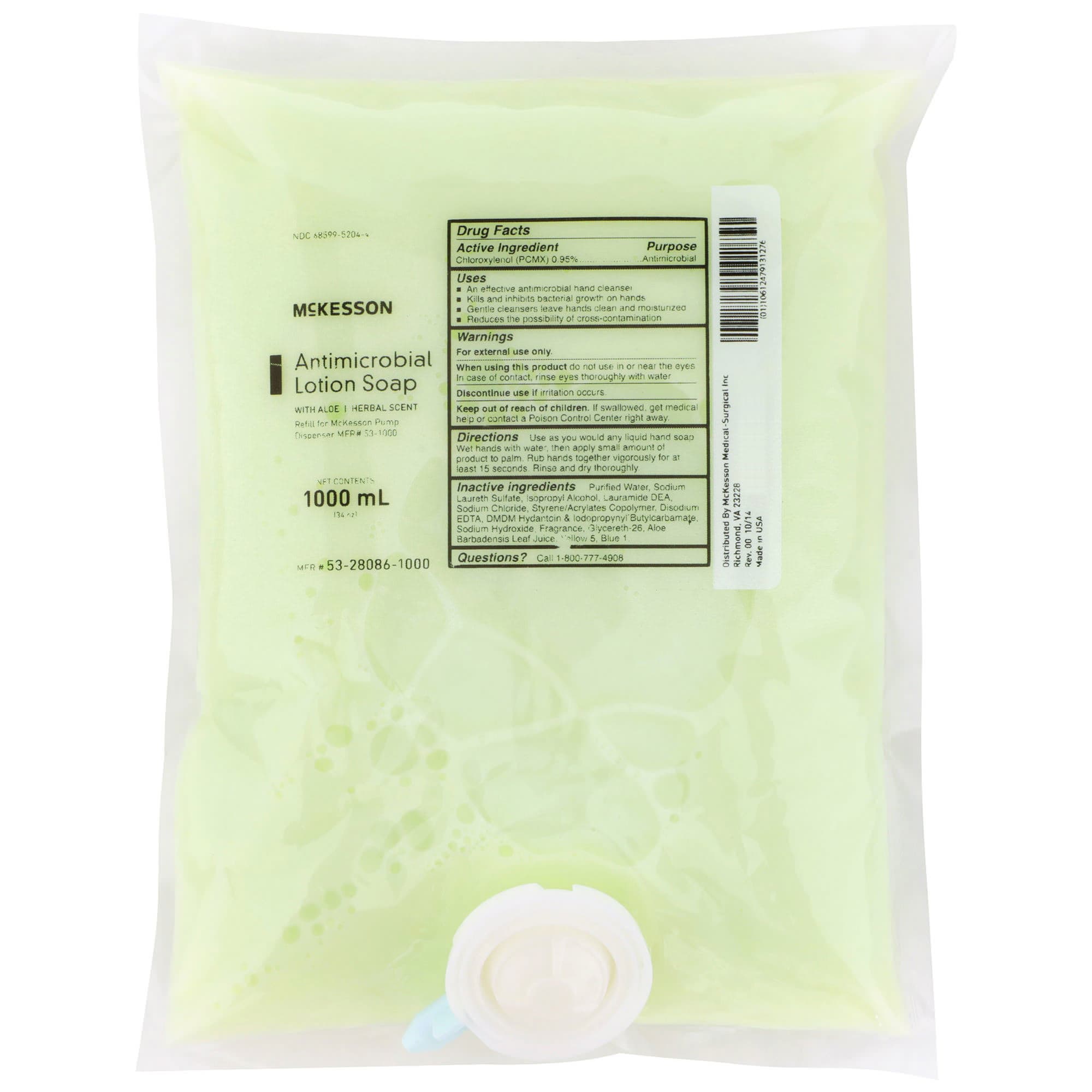 Mckesson Antimicrobial Lotion Soap with Aloe, 1000 mL - Image 1