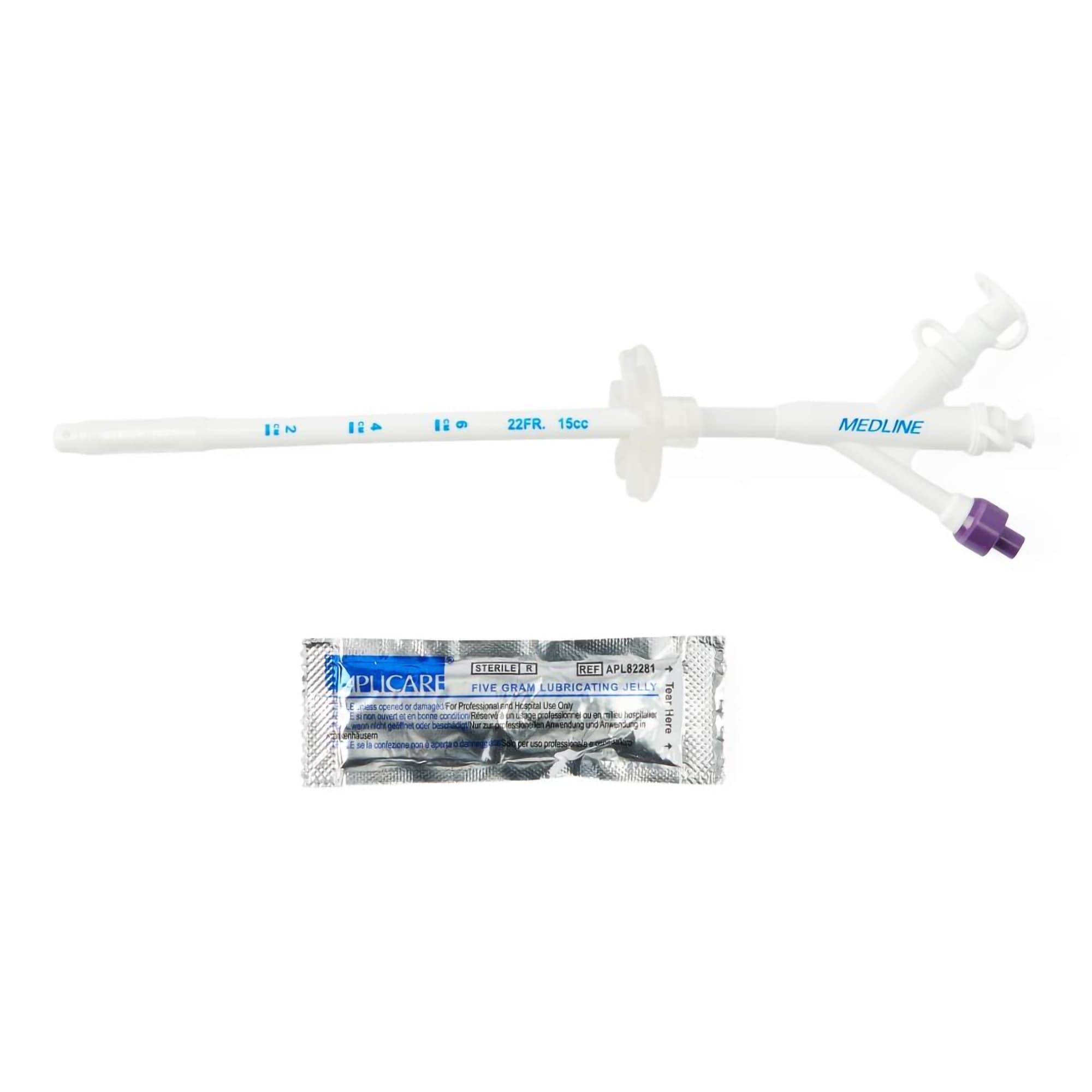 Medline 3-Port Silicone Gastrostomy Feeding Tube, 22 Fr - Each - Image 1