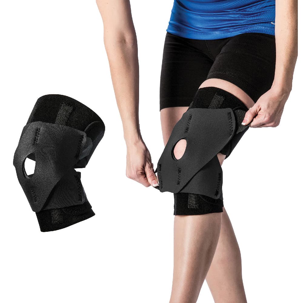 Core Performance Wrap Knee Support, One Size Fits Most, Black - Image 1