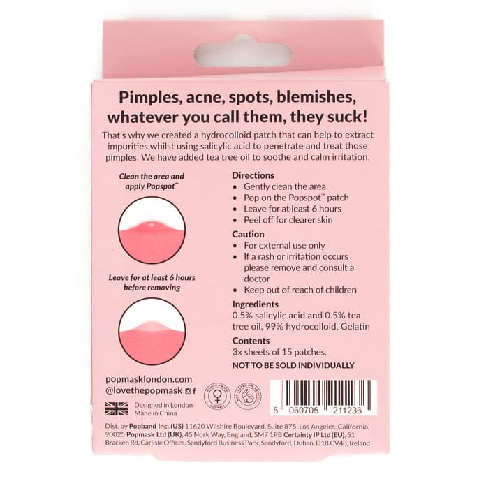 POPBAND Big Hug Breakout Period Pimple Treatment Patches - 45 ct - Each - Image 3