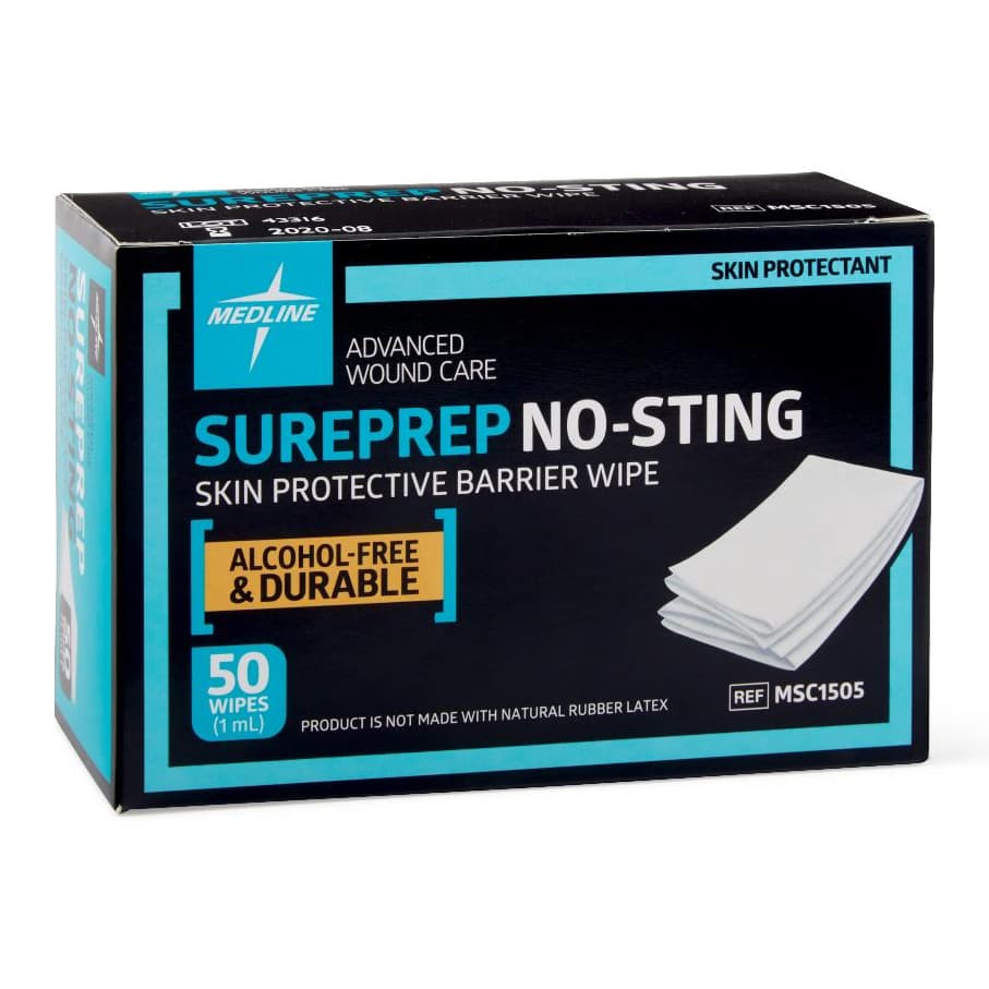 SurePrep No-Sting Skin Protective Barrier Wipes - Box of 50 - Image 1