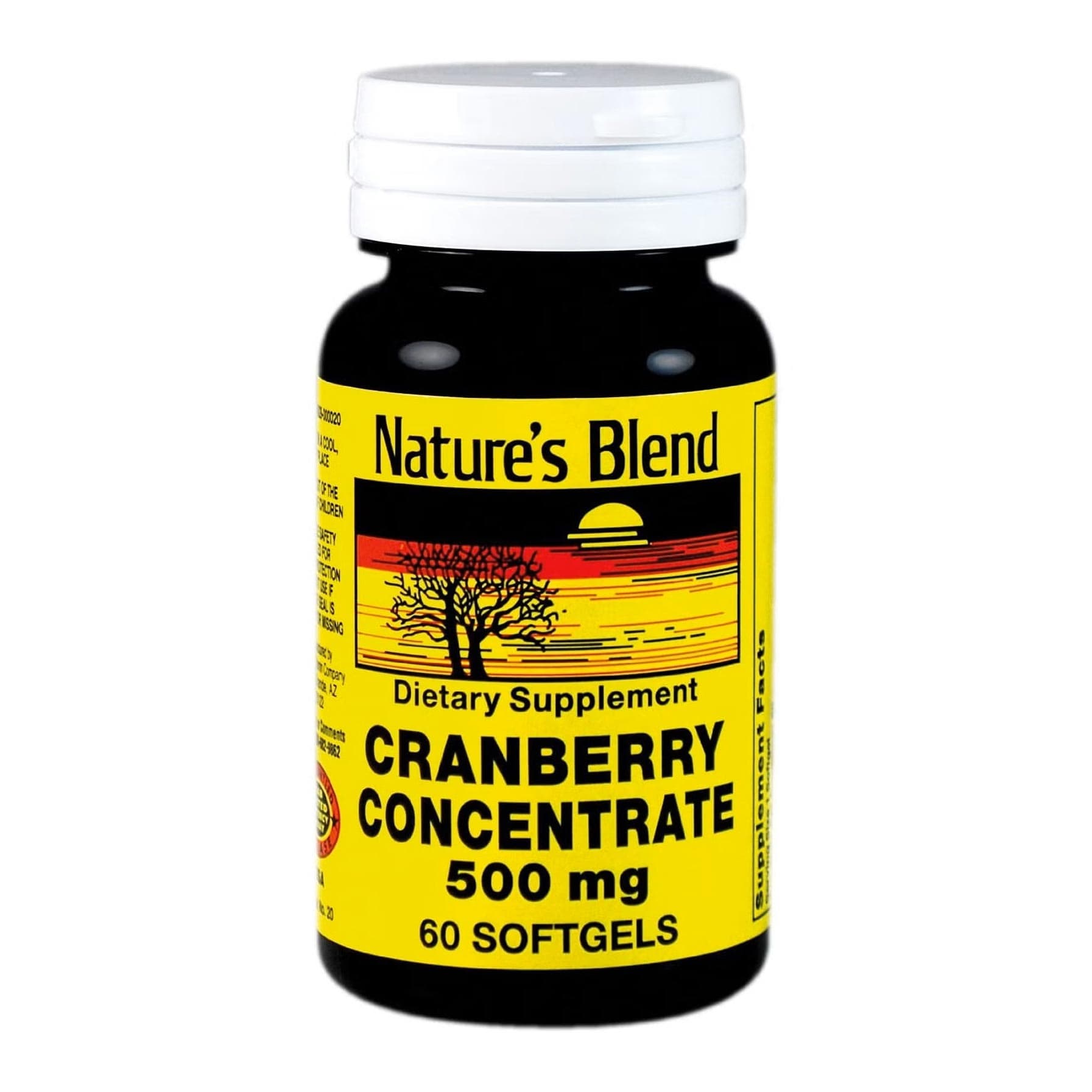 Nature's Blend Herbal Supplement Softgel Cranberry Flavor, 500 mg - Bottle of 60