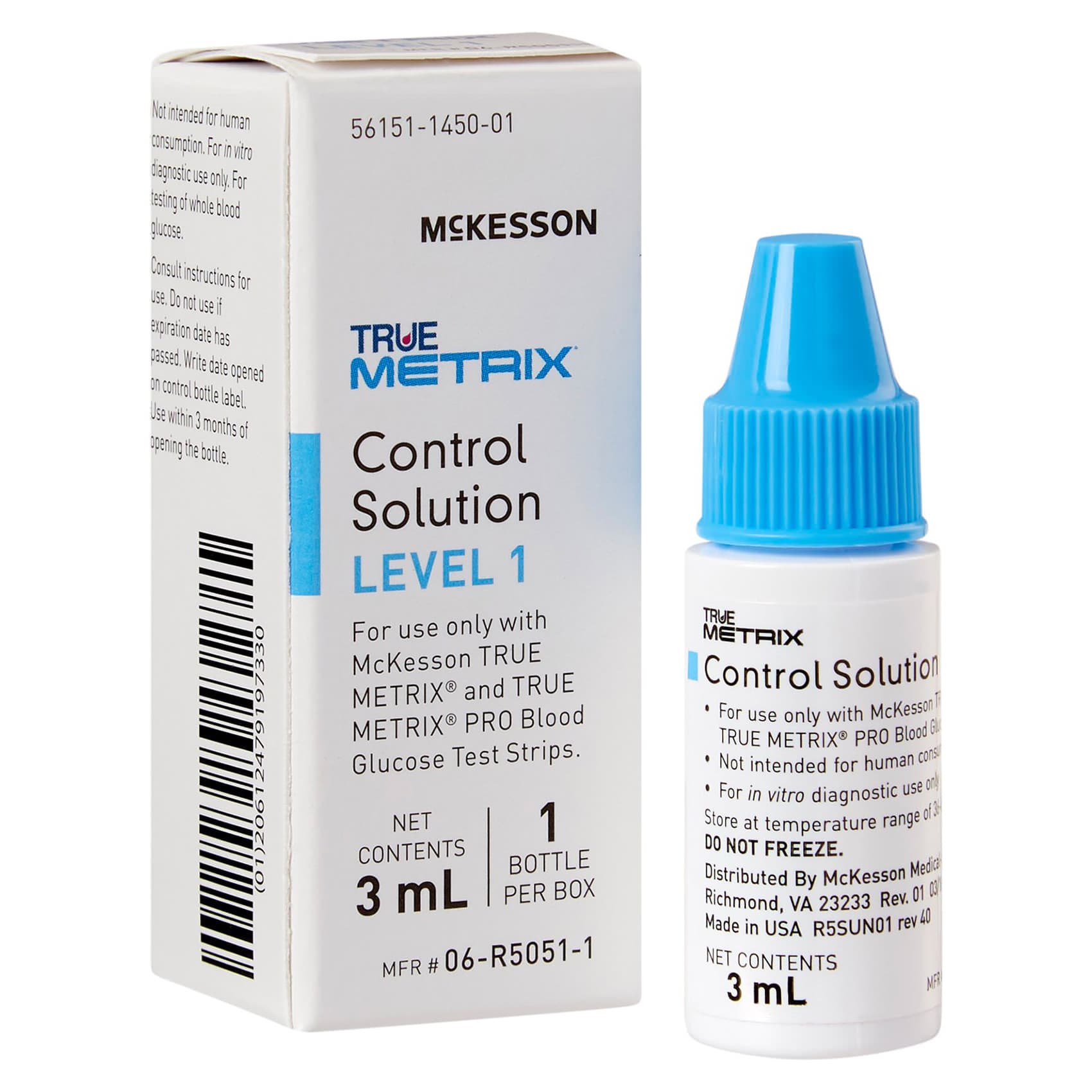TRUE METRIX Blood Glucose Control Solution Level 1 - Case of 24 - Image 1