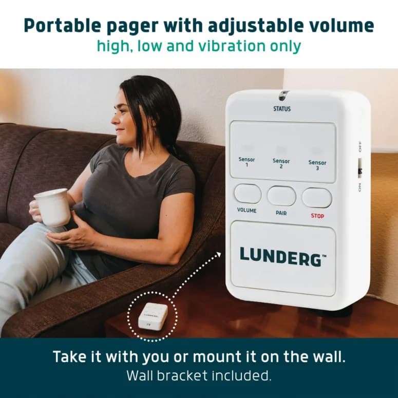 Lunderg Bed Alarm System for Elders with Wireless Sensor Pad and Monitor - Image 4