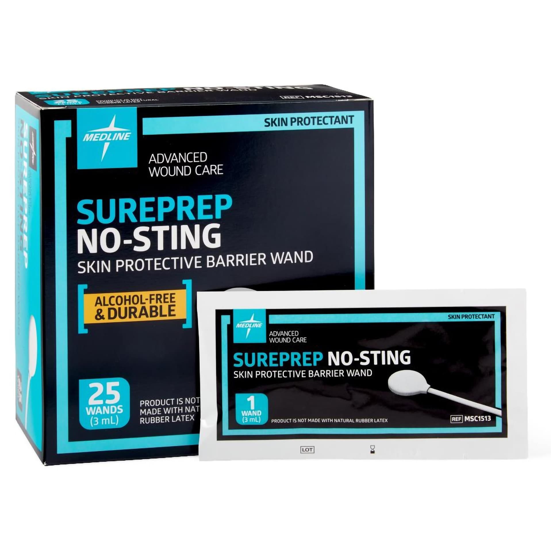Medline Sureprep No-Sting Skin Barrier Applicator Swab, 3mL