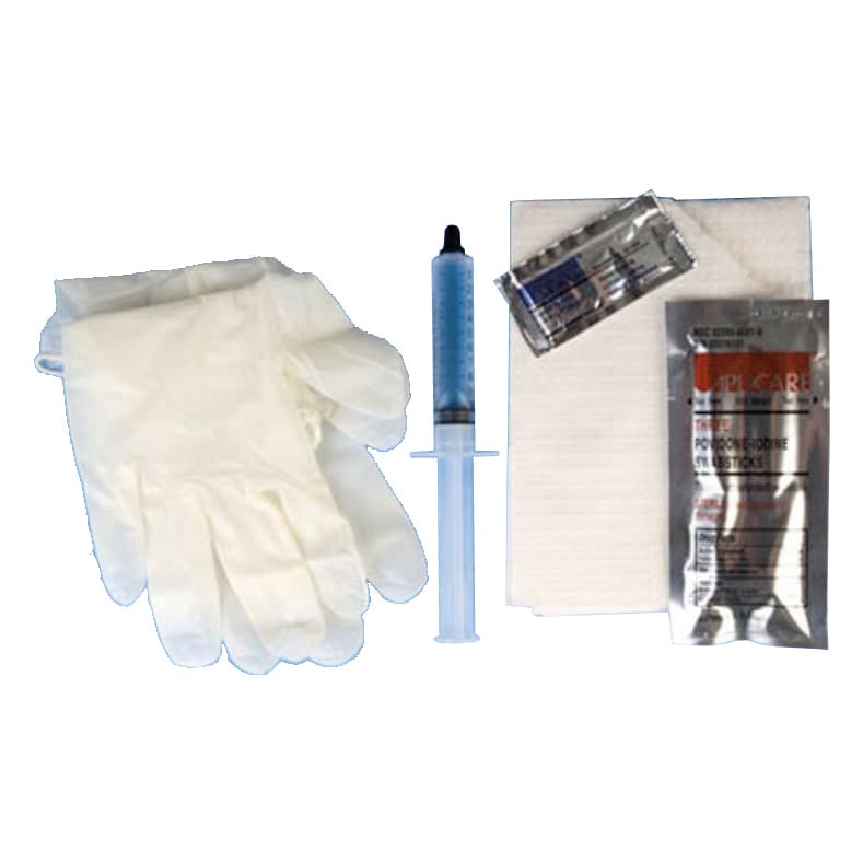 AMSure Catheter Insertion Tray with Prefilled Syringe 10cc, PVP Swab Sticks - Case of 20 - Image 1