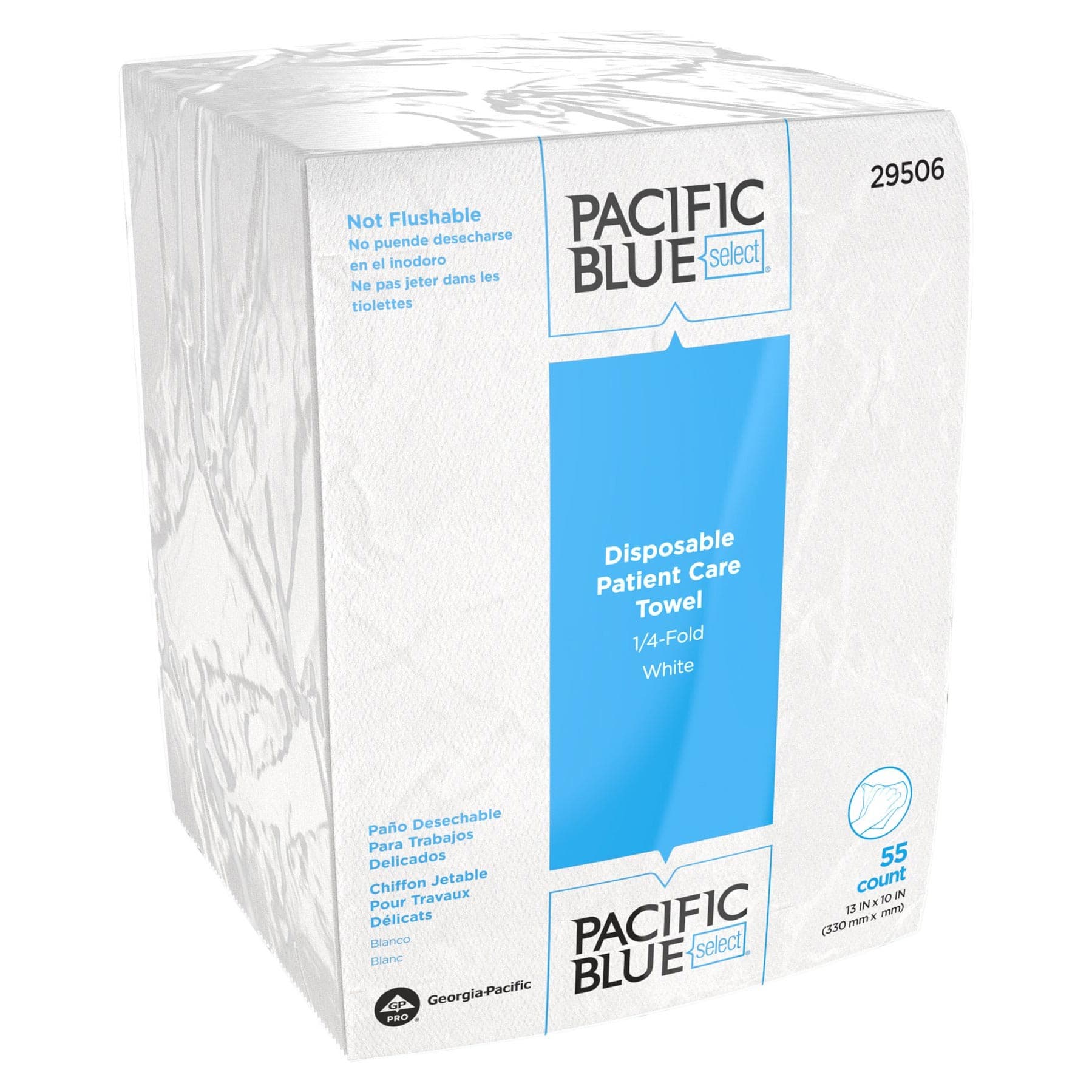 Pacific Blue Select Washcloth White, 10 x 13 Inch - Package of 55 - Image 1