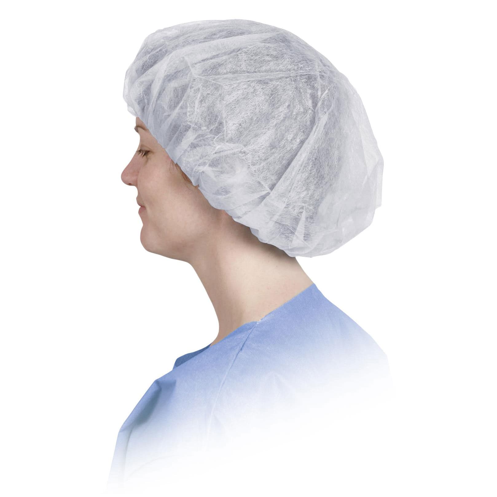 Medline 1-Ply Spunbond Polypropylene Bouffant Caps - Image 2