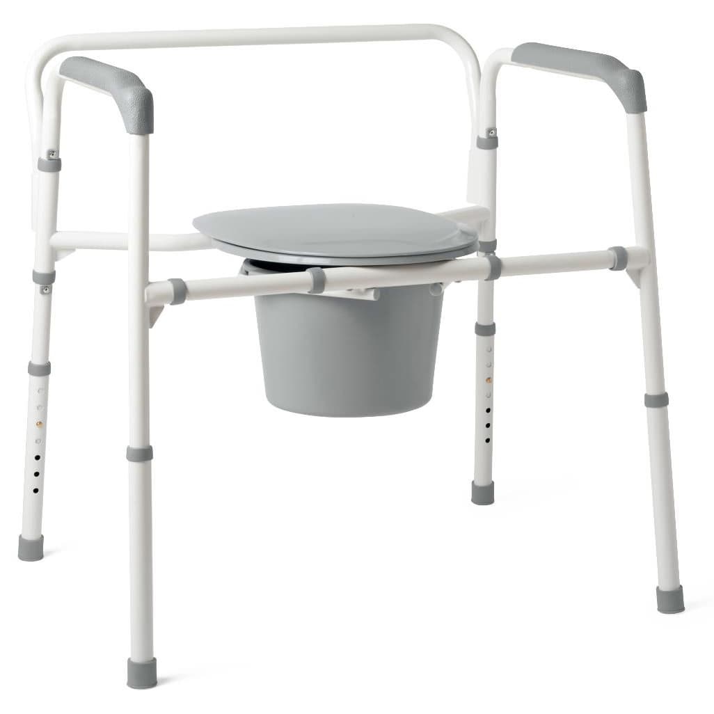 Medline Extra‑Wide Bariatric Steel Folding Elongated Commode - Image 2