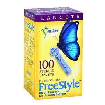 TheraSense FreeStyle Sterile Lancets, 28 Gauge - Box of 100 - Image 1
