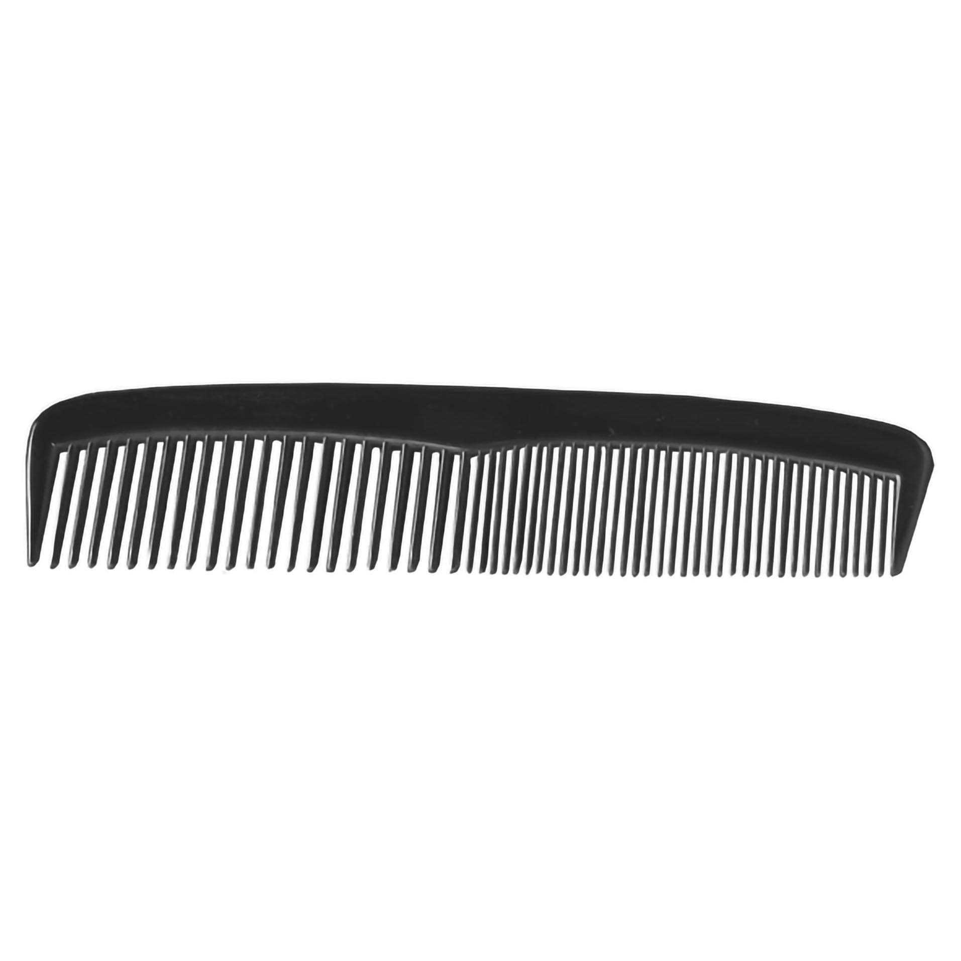 Comb 5 Inch Black Plastic - Dozen of 12 - Image 1