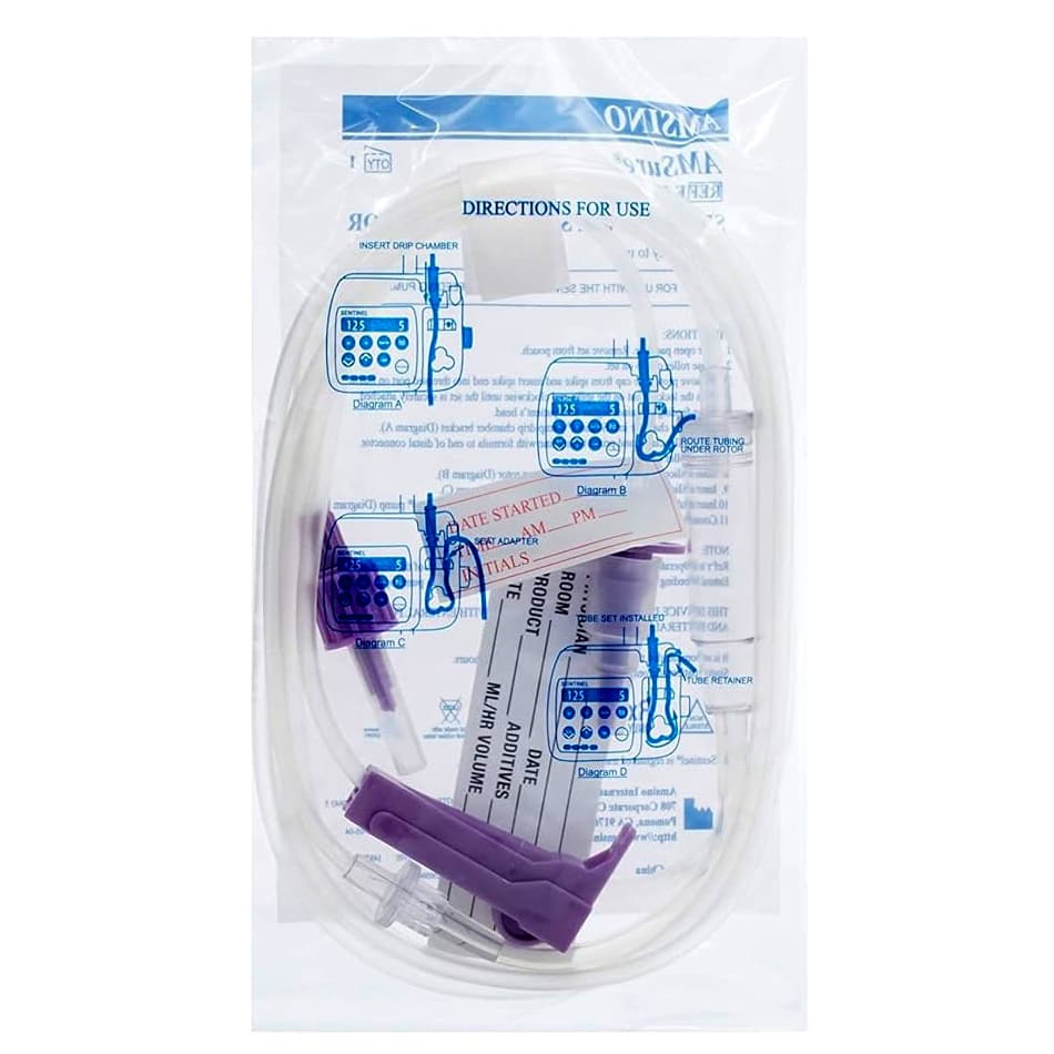 AMSure Enteral Feeding Pump Spike Set - Case of 30 - Image 1