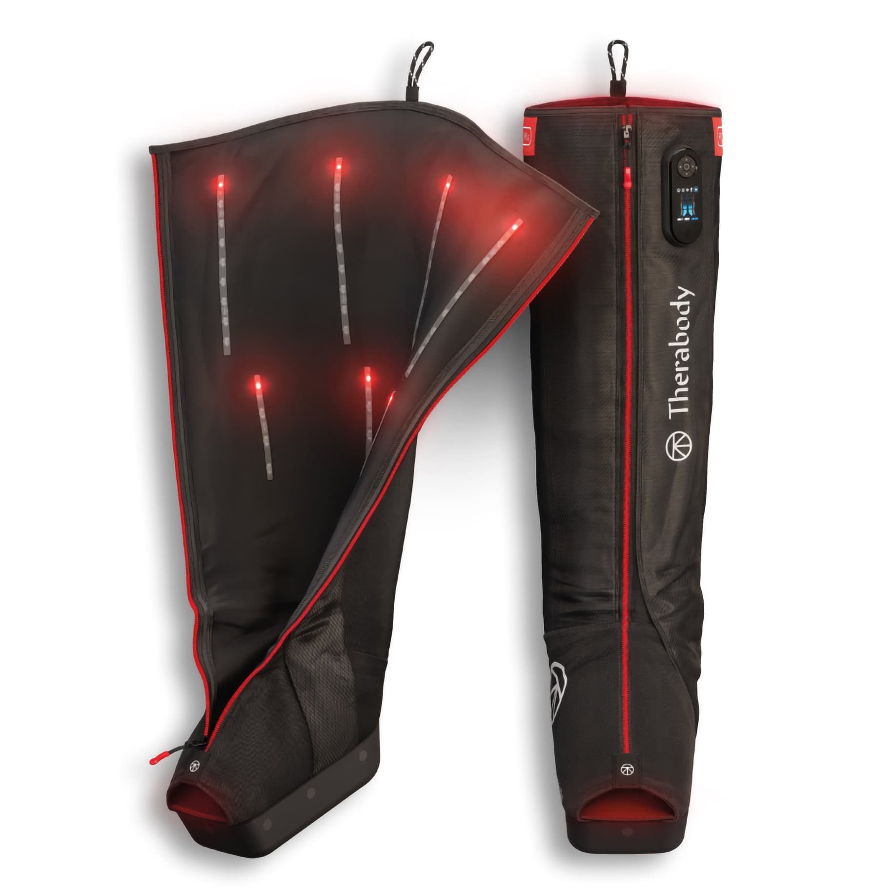 Therabody RecoveryAir PRO JetBoots Regular Compression Massage Boot, Black, Medium - Pair - Image 1